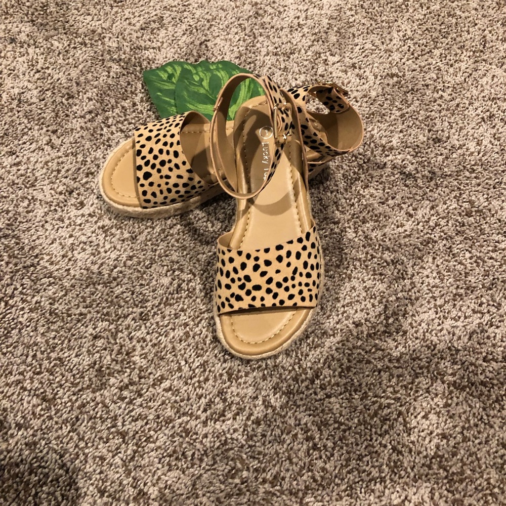 Girls cheetah espadrilles